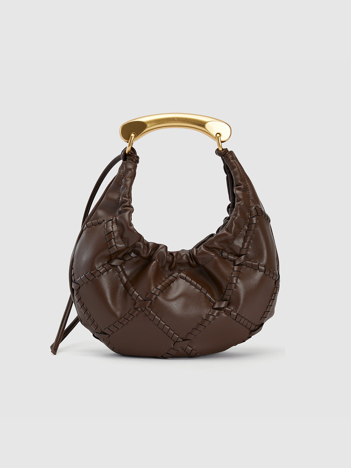 Vegan Leather Crescent Handbag