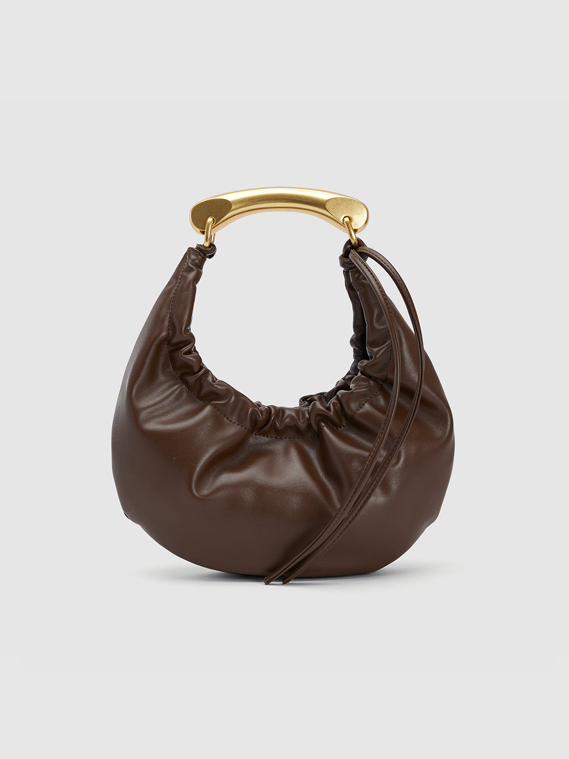 Vegan Leather Crescent Handbag