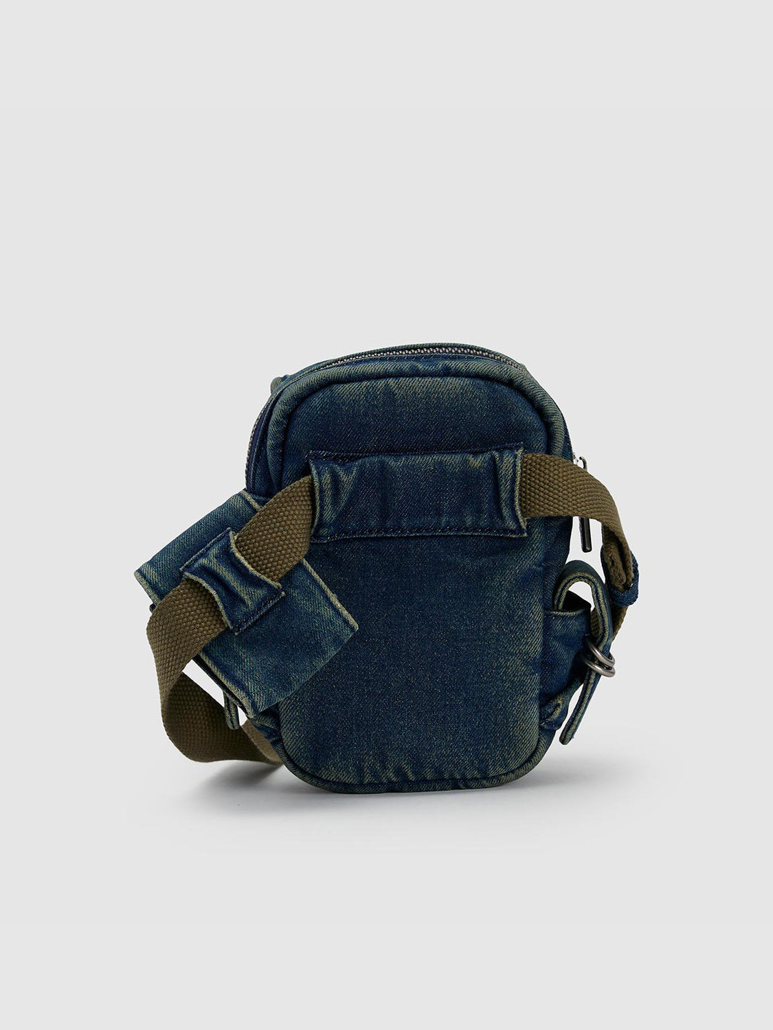 Denim Crossbody Bag With Earphone Case