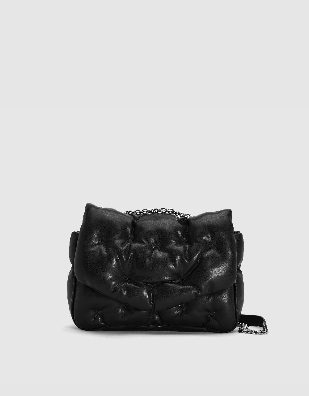 Embossed Vegan Leather Shoulder Bag