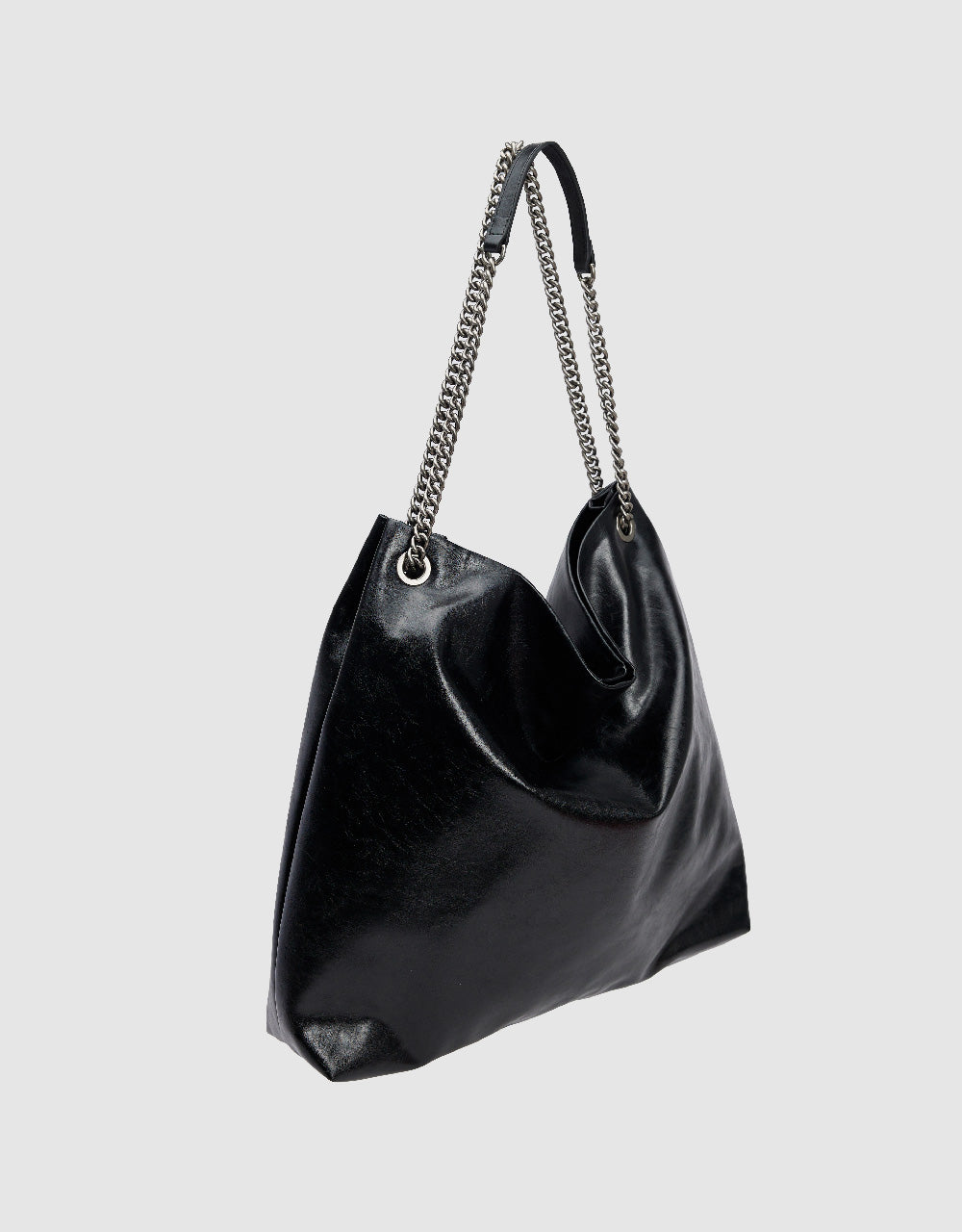 Chained Vegan Leather Shoulder Bag