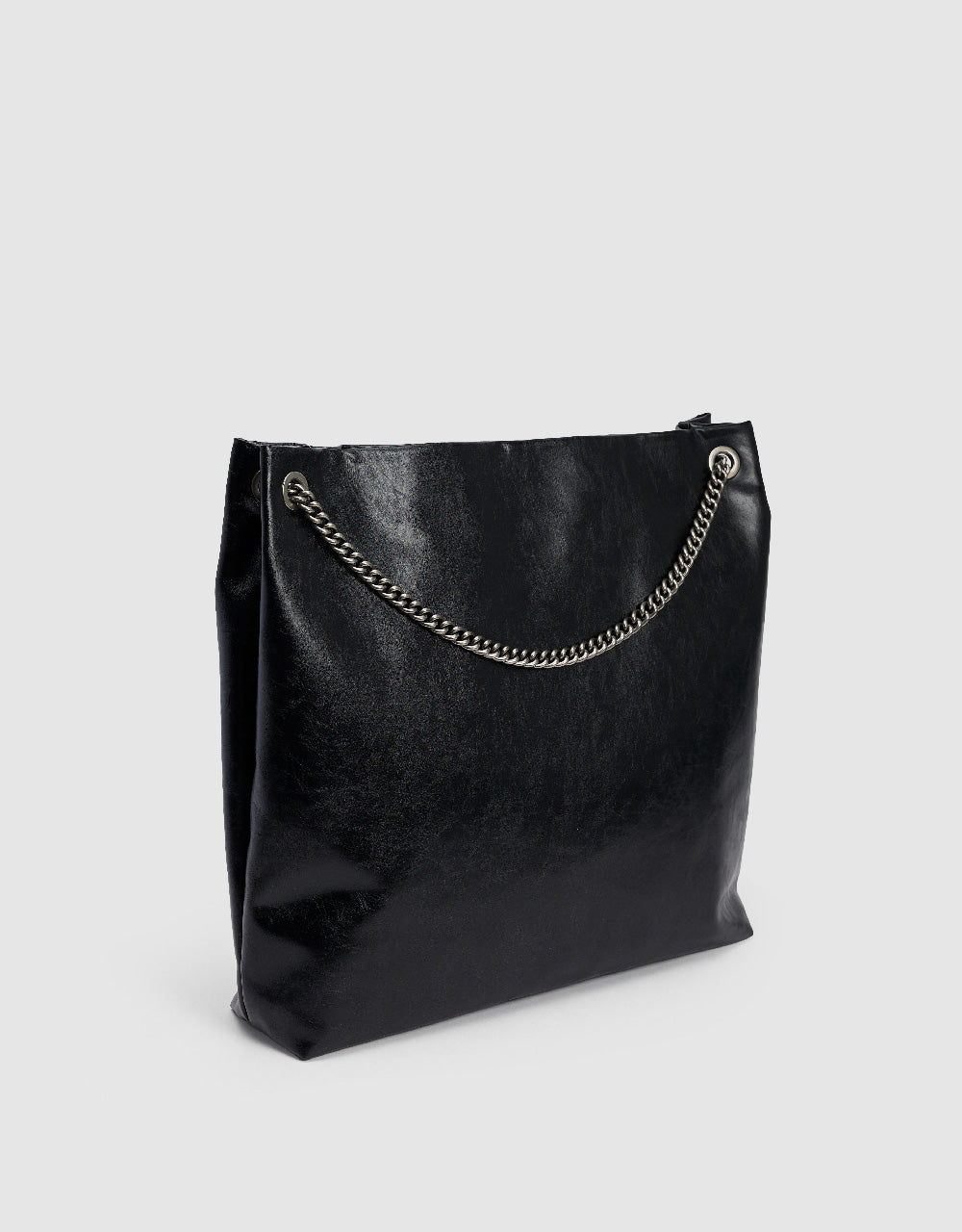 Chained Vegan Leather Shoulder Bag