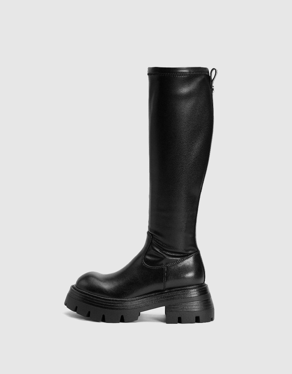 Round Toe Vegan Leather Knee Boots