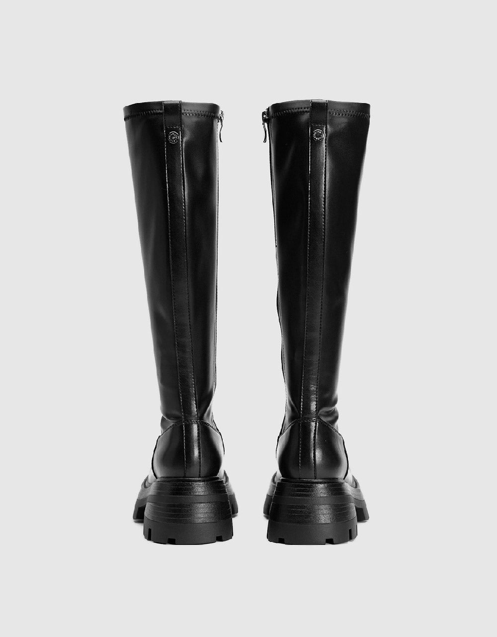 Round Toe Vegan Leather Knee Boots