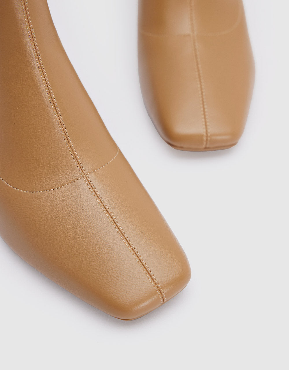 Vegan Leather Square Toe Booties