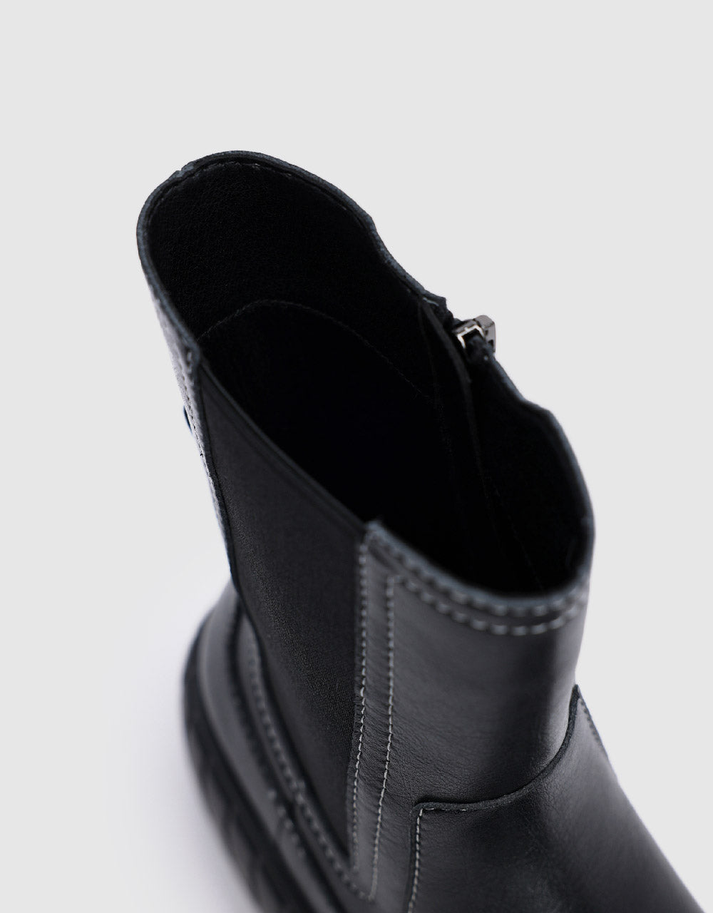 Vegan Leather Round Toe Boots