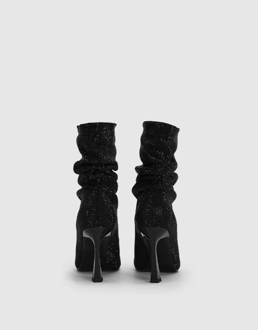 Rhinestone Décor Pointed Toe Booties