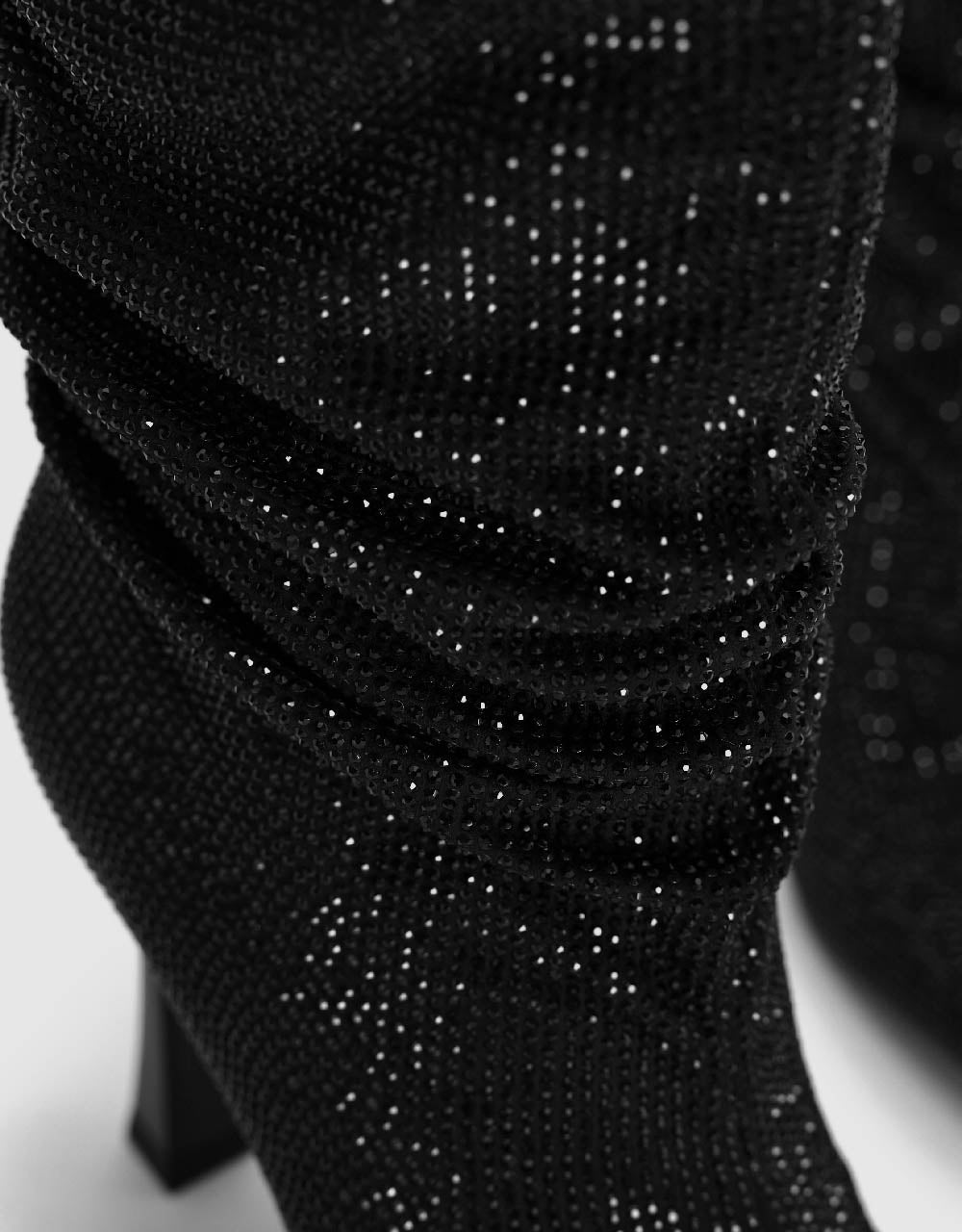 Rhinestone Décor Pointed Toe Booties