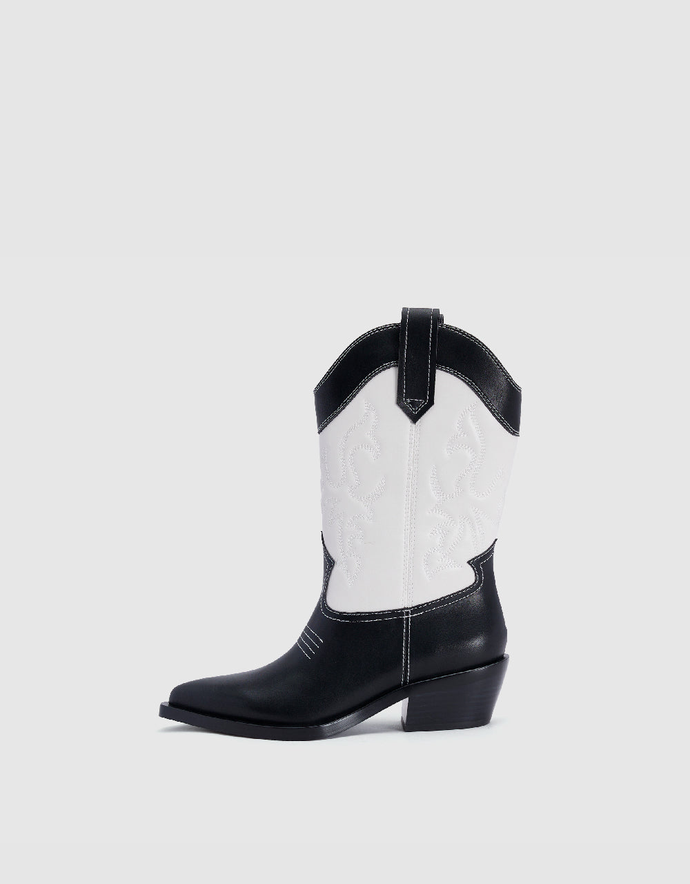 Two-Toned Pointed Toe Boots