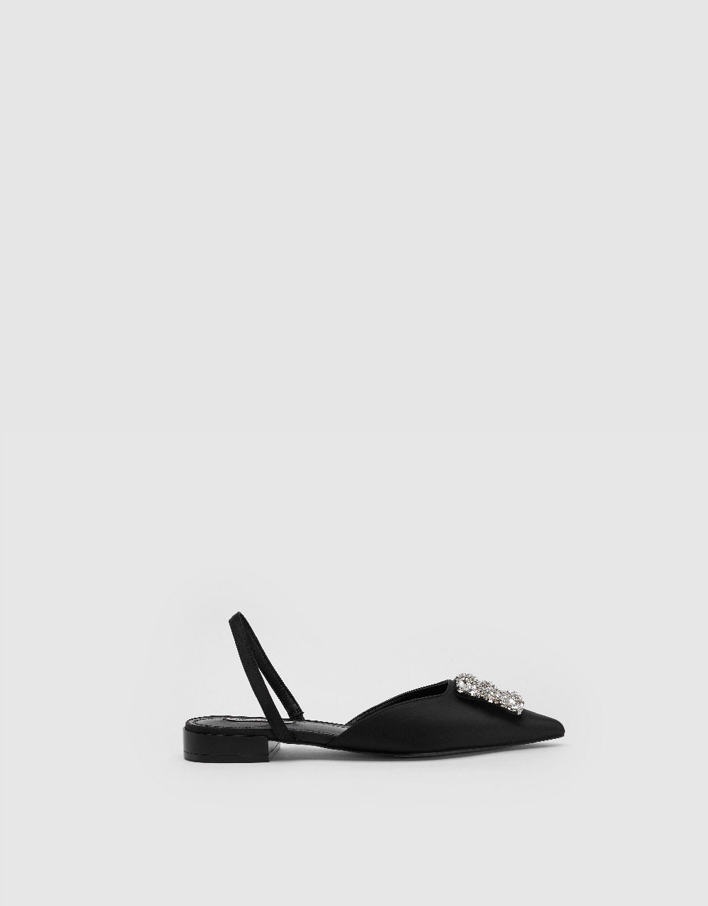 Buckled Décor Pointed Toe Slingbacks