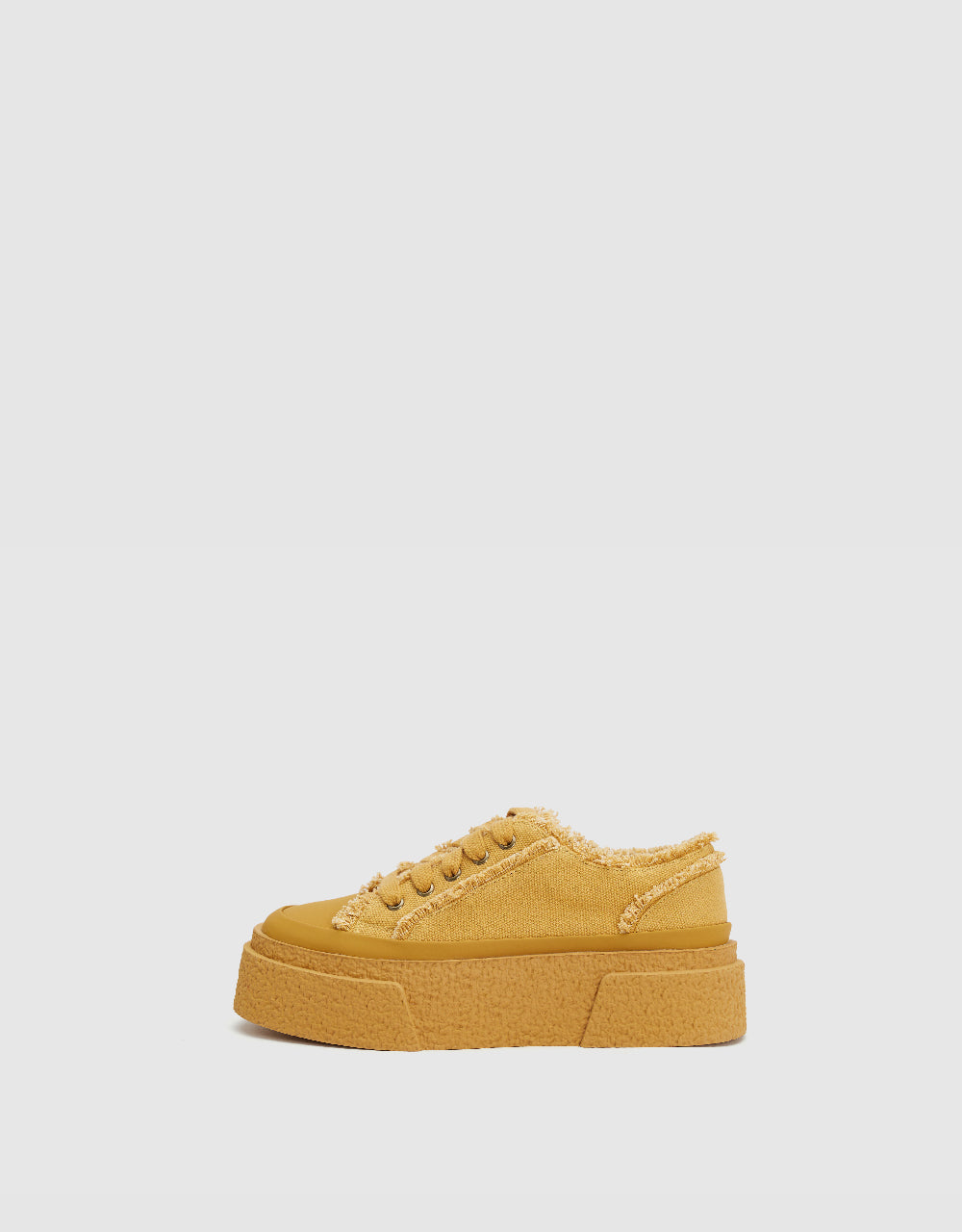 Raw Trim Round Toe Sneakers