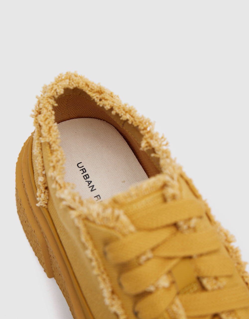 Raw Trim Round Toe Sneakers