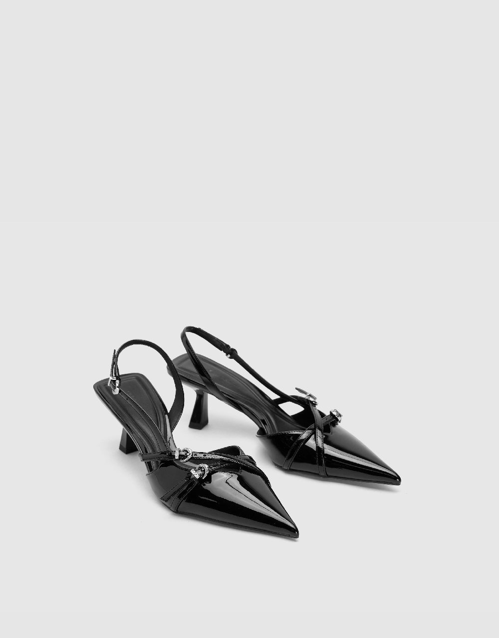 Vegan Leather Pointed Toe Slingbacks