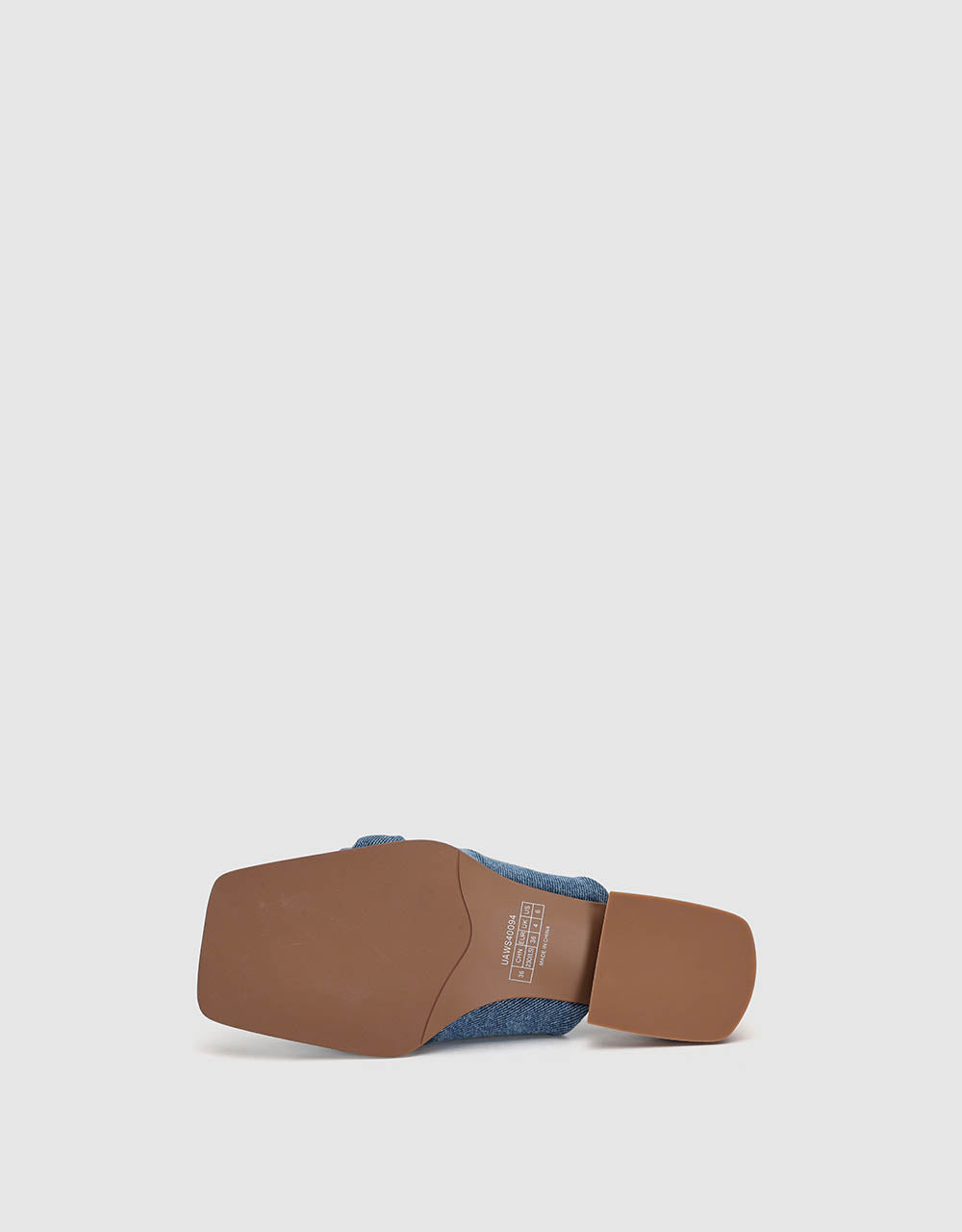 Denim Square Toe Slippers