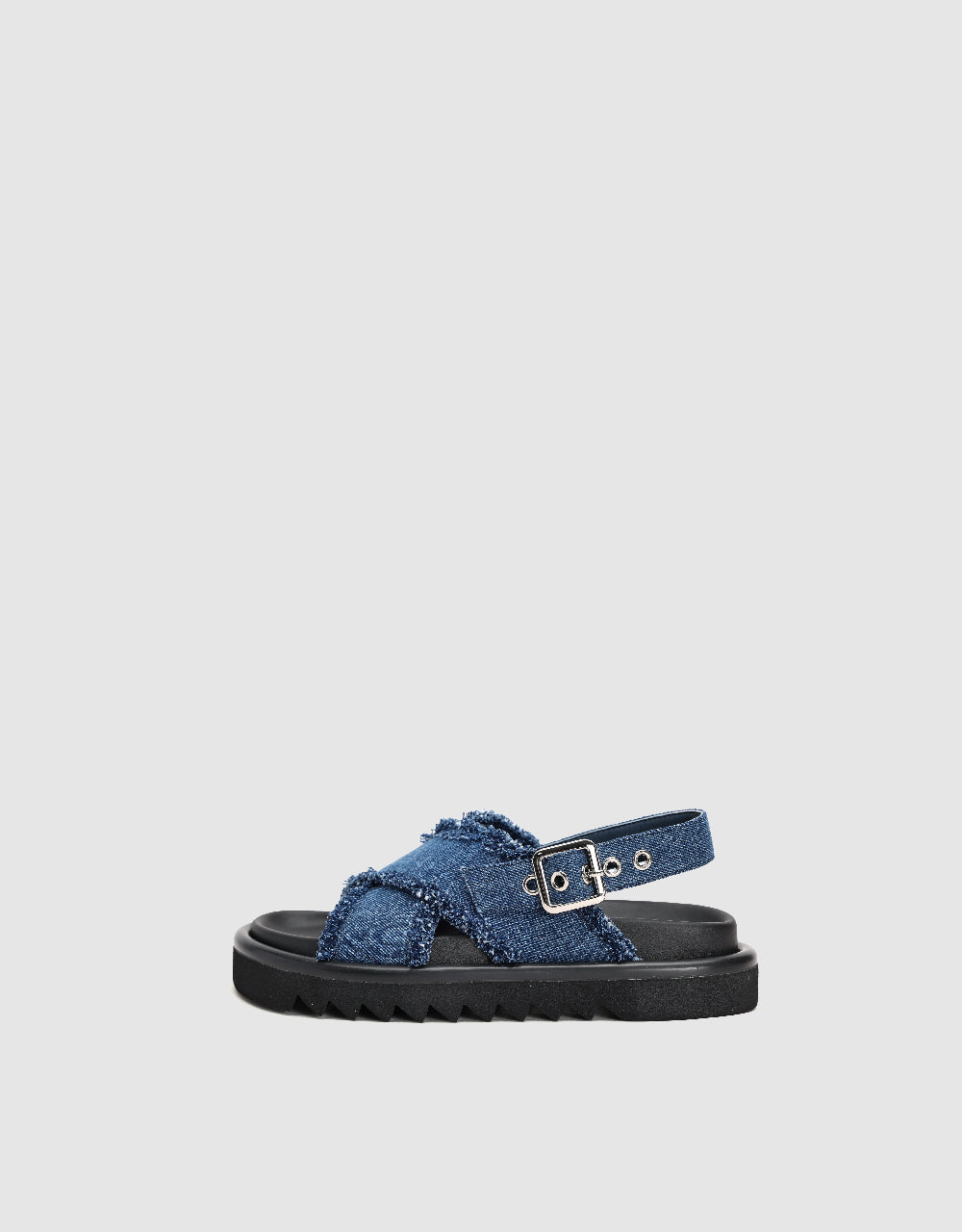 Denim Round Toe Sandals