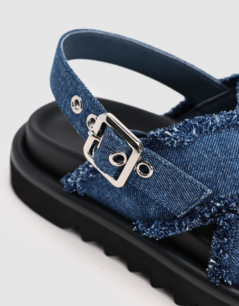 Denim Round Toe Sandals