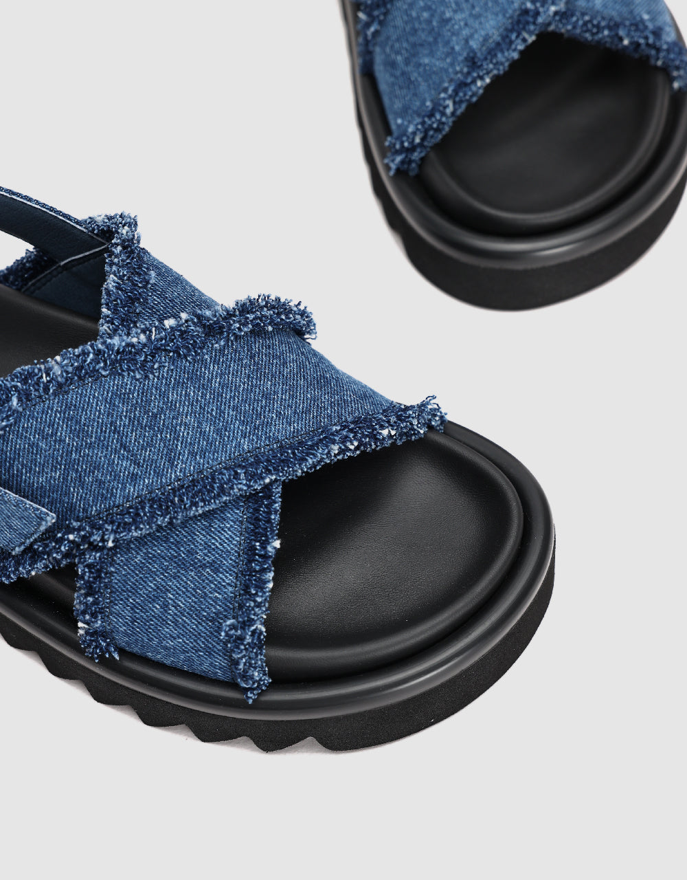 Denim Round Toe Sandals