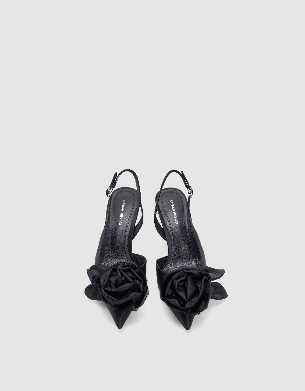 Flower Décor Heeled Slingbacks