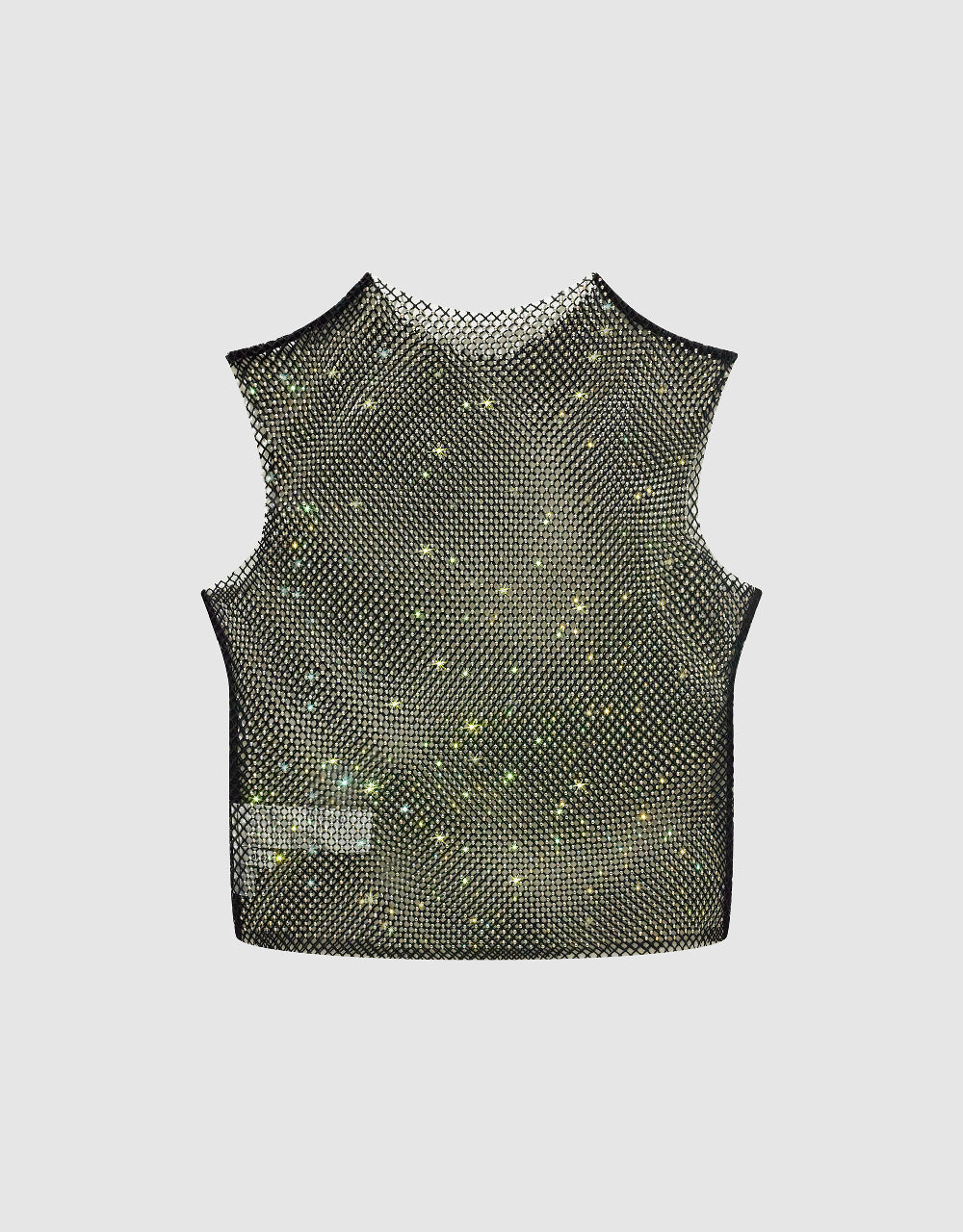 Sheer Crew Neck Tank Top