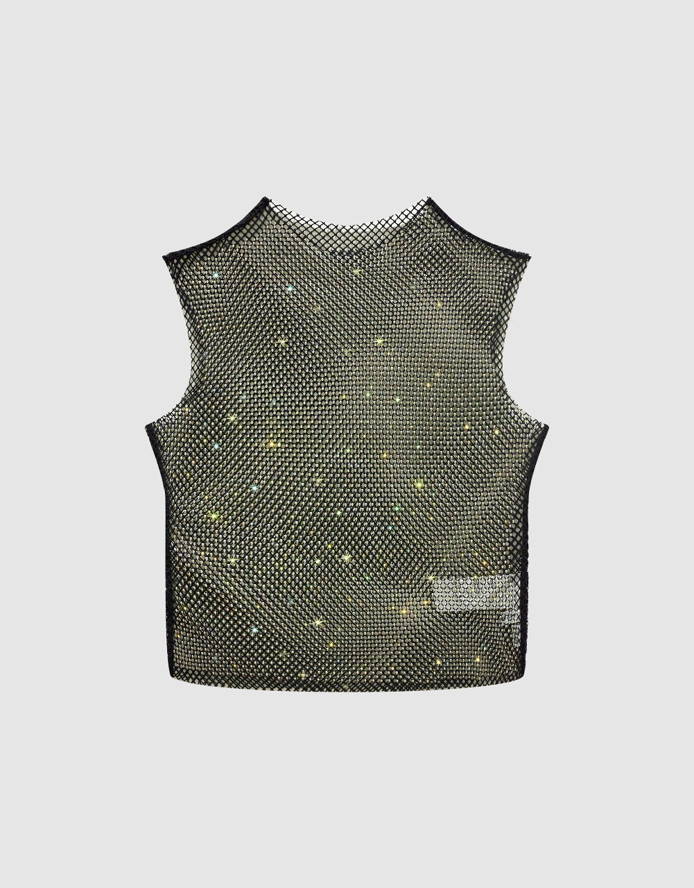 Sheer Crew Neck Tank Top