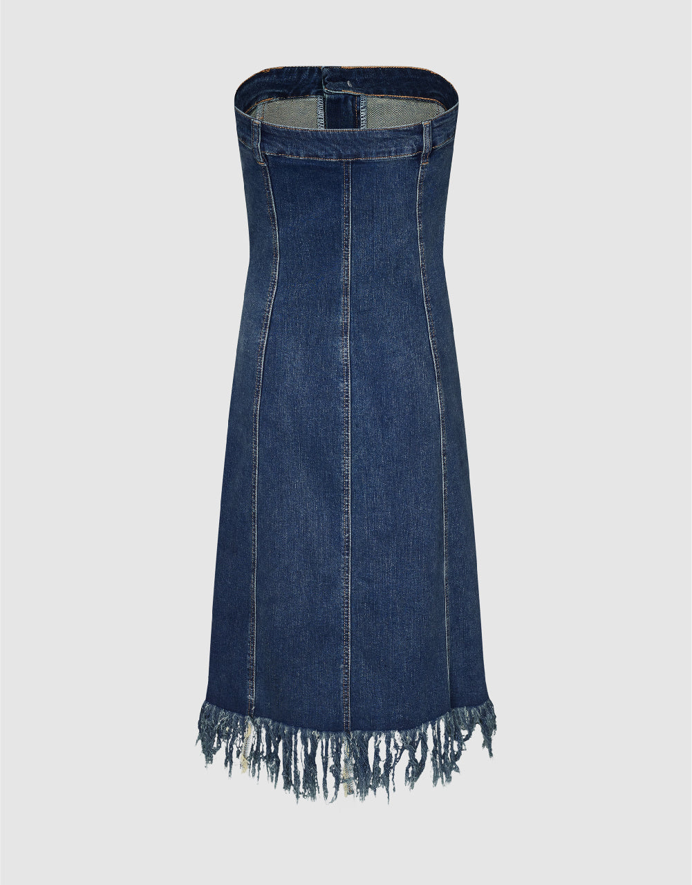 Raw Hem Sleeveless Denim Dress