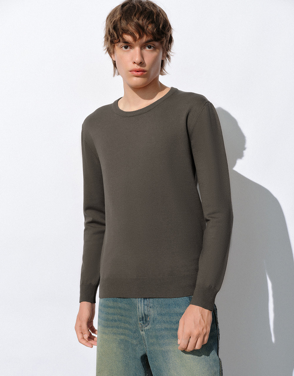 Crew Neck Knitted T-Shirt