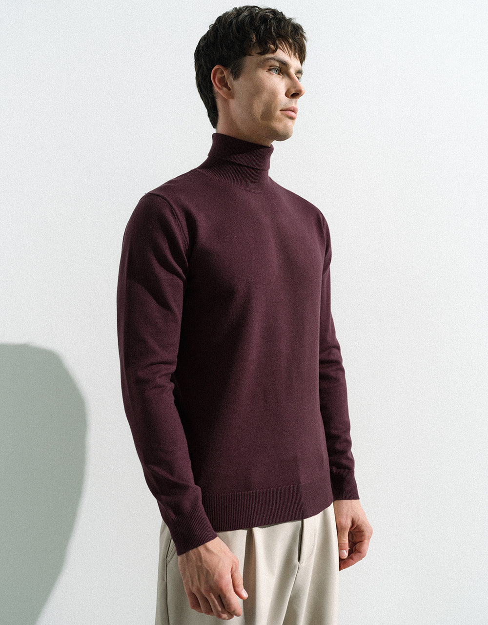 Turtle Neck Knitted T-Shirt