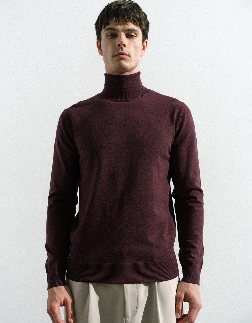 Turtle Neck Knitted T-Shirt