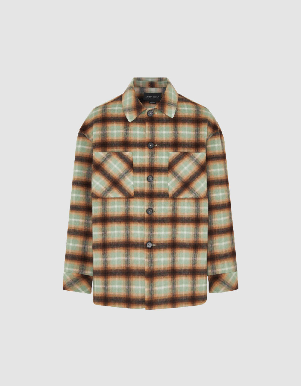 Plaid Straight Woolen Jacket