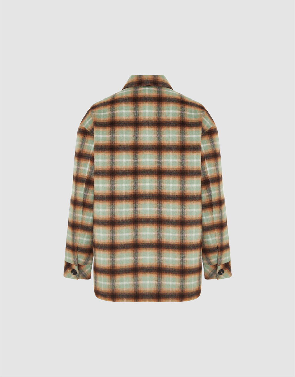 Plaid Straight Woolen Jacket