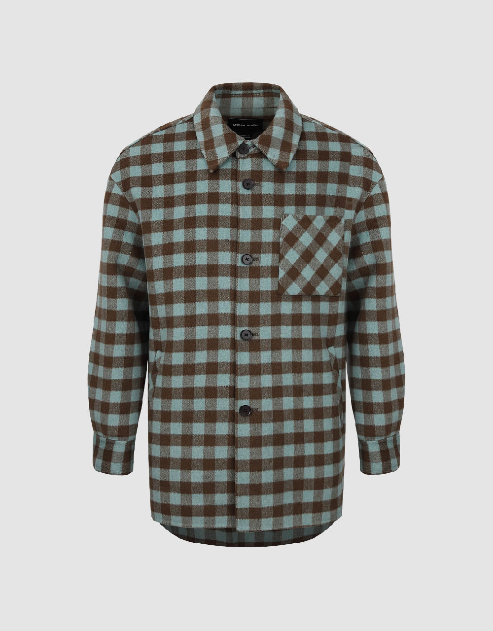 Plaid Straight Woolen Jacket