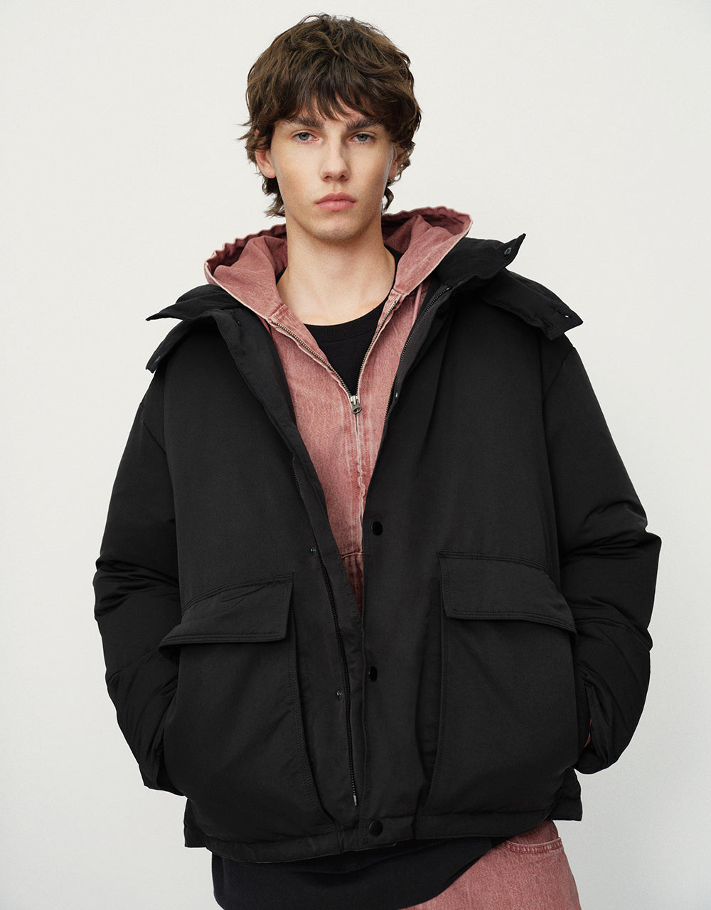 Hooded Stand Collar Down Jacket