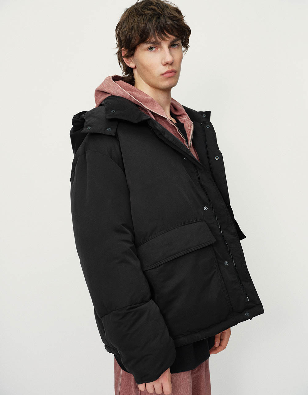 Hooded Stand Collar Down Jacket