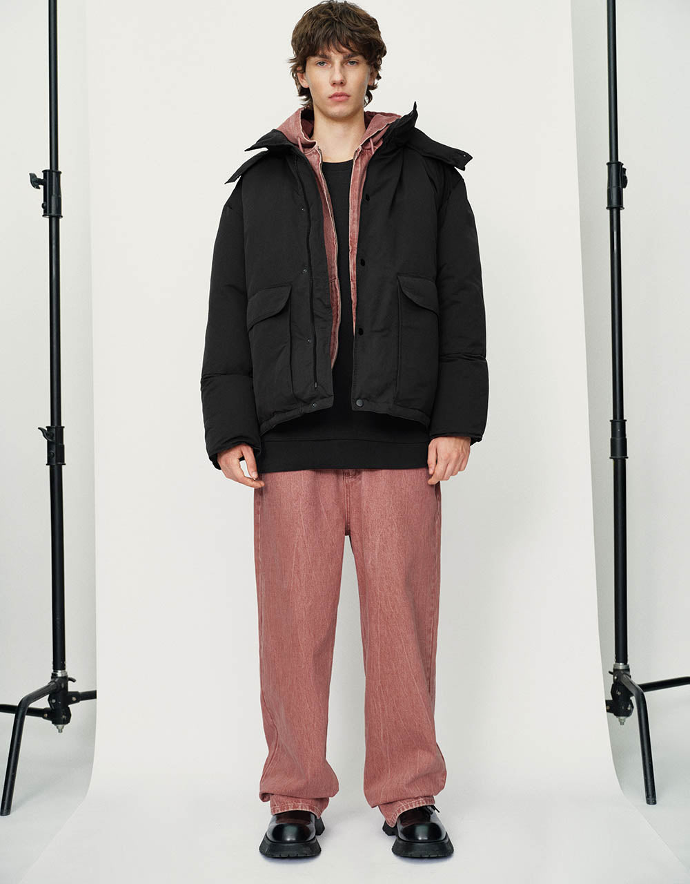 Hooded Stand Collar Down Jacket