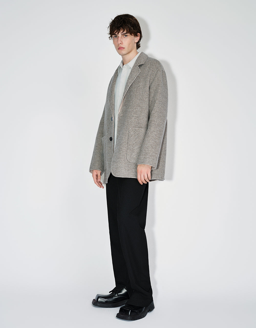 Notch Lapel Woolen Coat