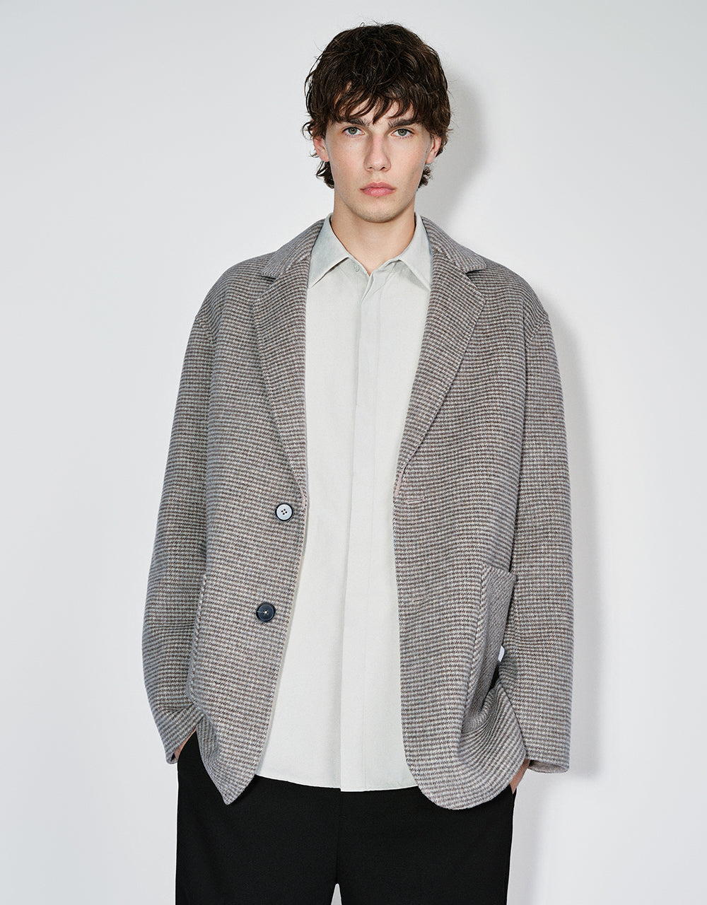 Notch Lapel Woolen Coat