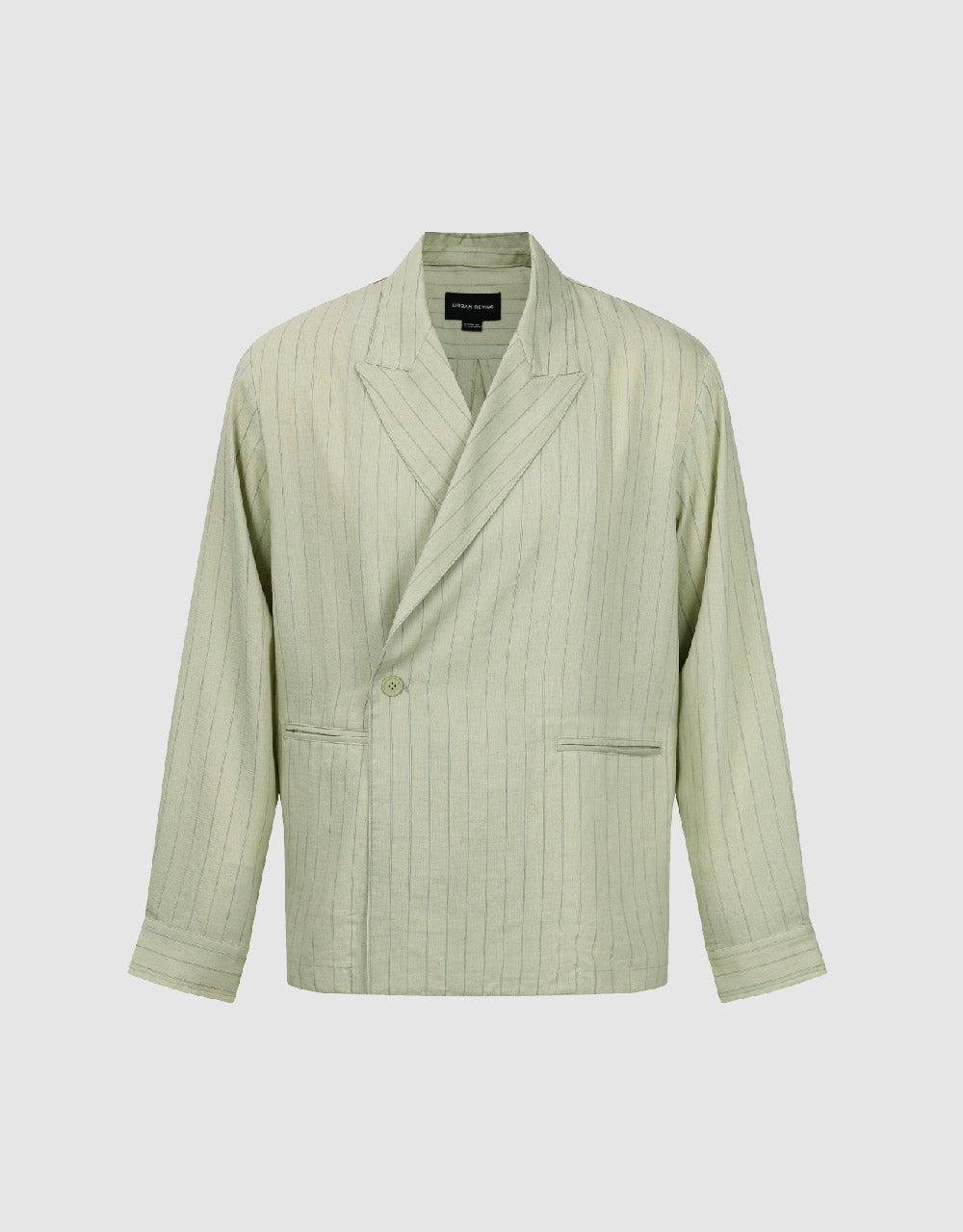 Striped Peak Lapel Tailored Jacket