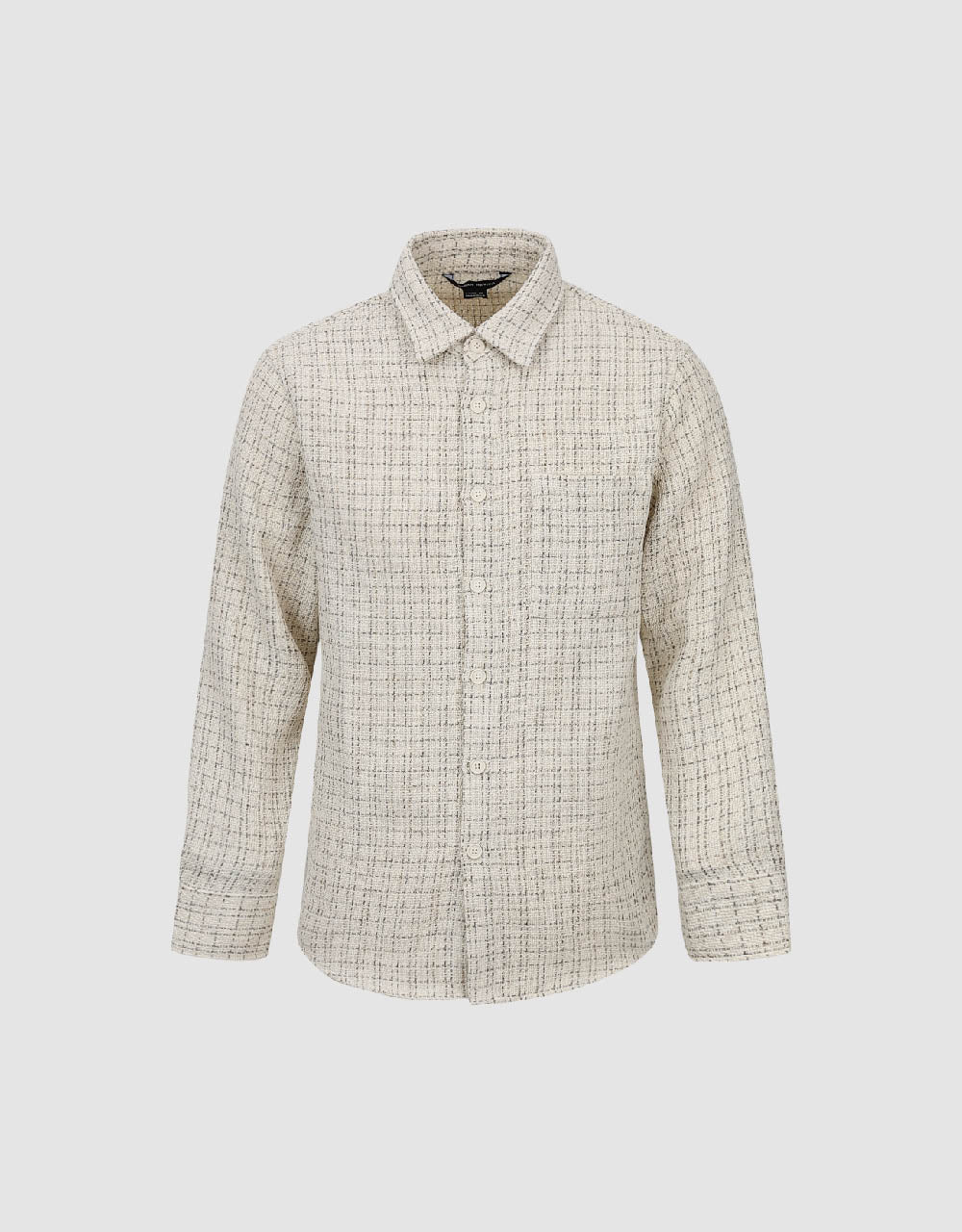 Checkered Button Up Straight Shirt