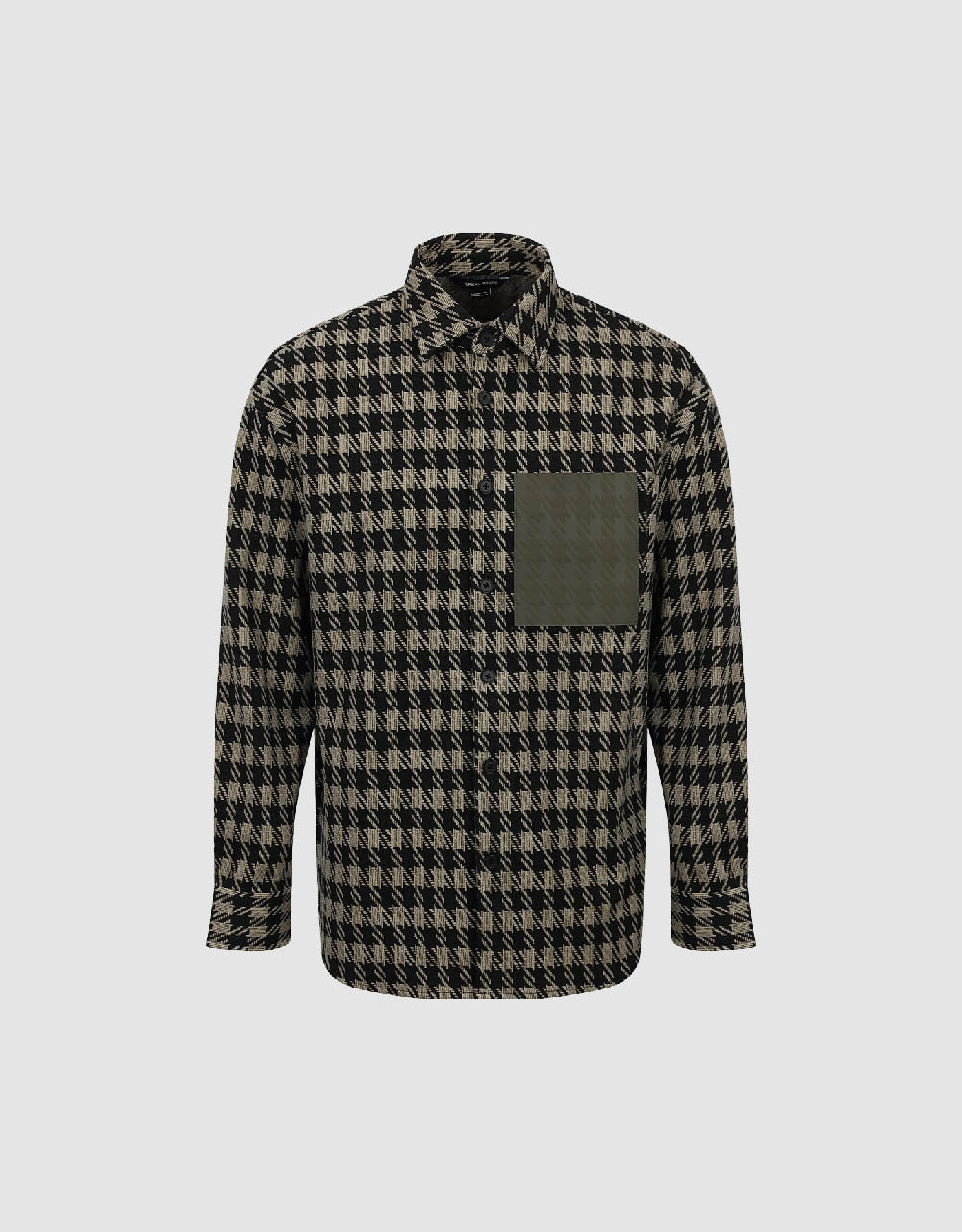 Houndstooth Button Up Loose Shirt