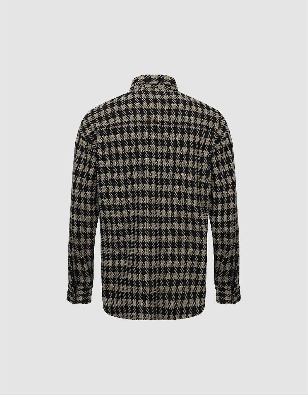 Houndstooth Button Up Loose Shirt