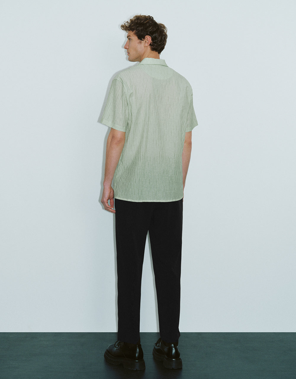 Textured Loose A-Line Shirt