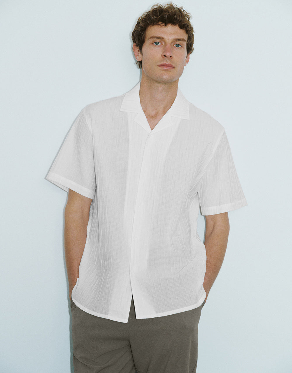 Textured Loose A-Line Shirt