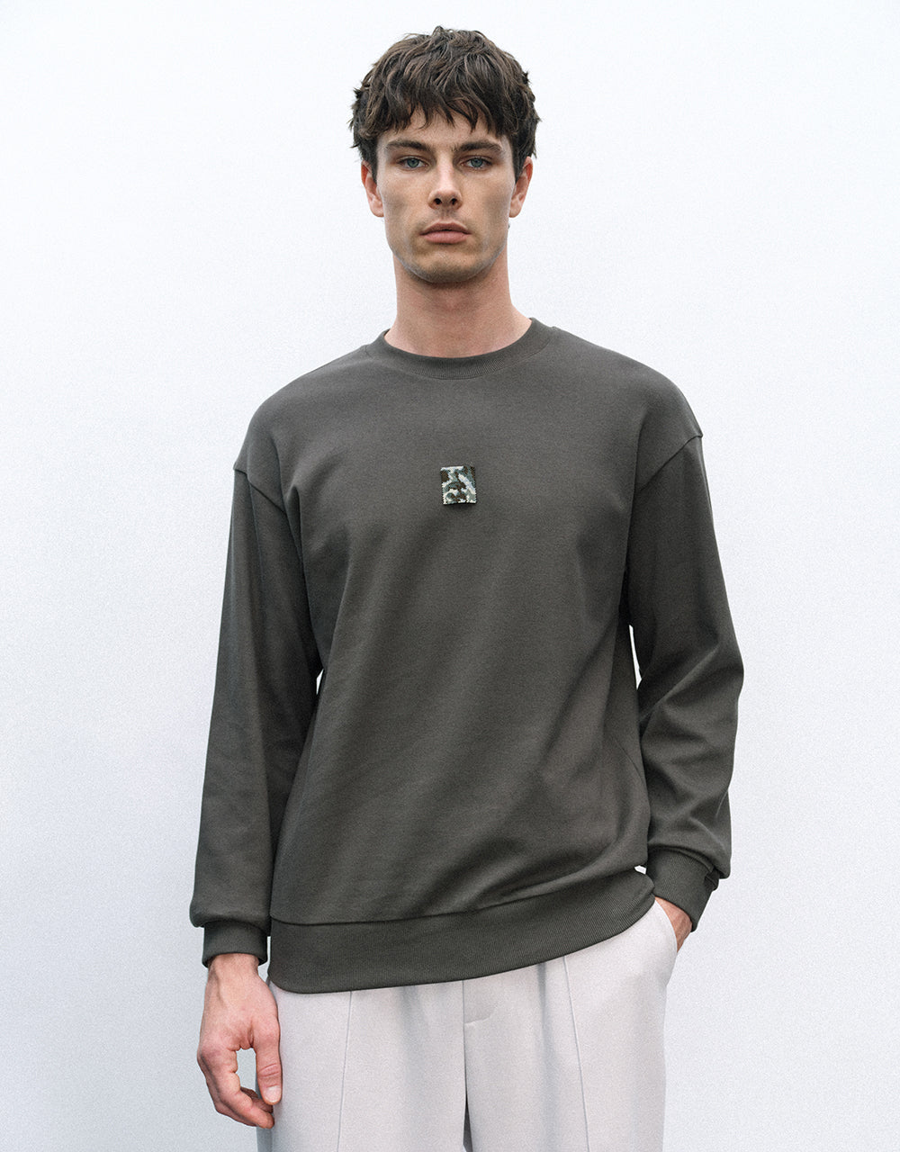 Crew Neck Loose Sweatshirt