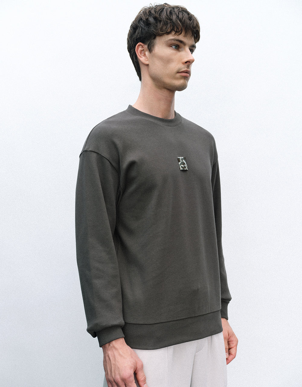 Crew Neck Loose Sweatshirt