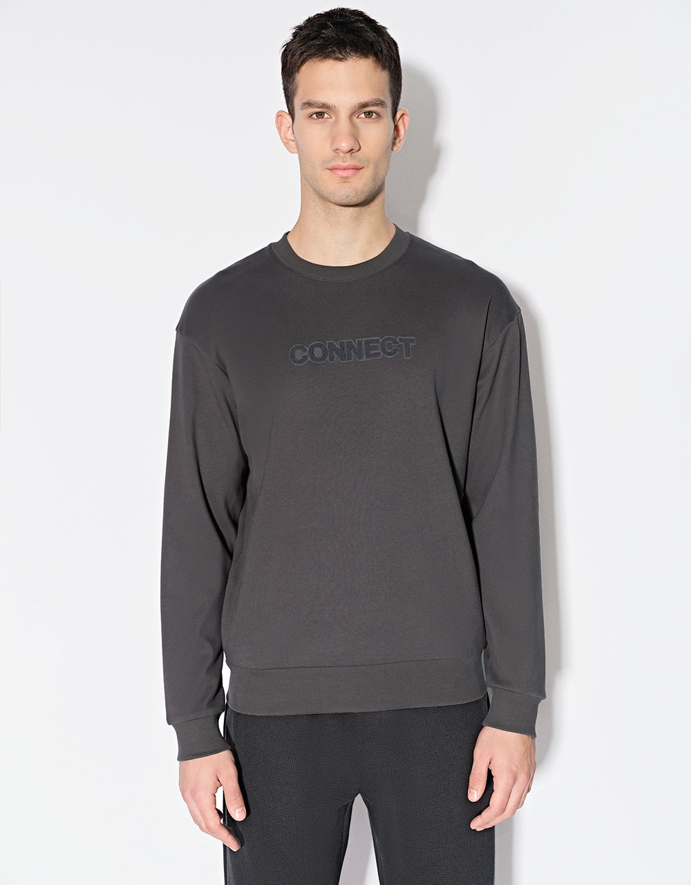 Letter Embossed Sweatshirt