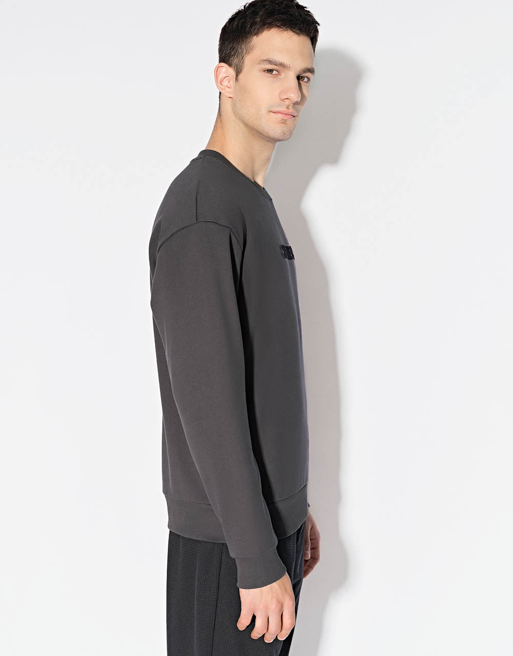 Letter Embossed Sweatshirt