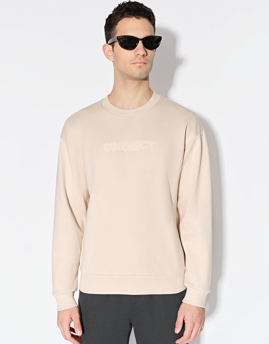 Letter Embossed Sweatshirt