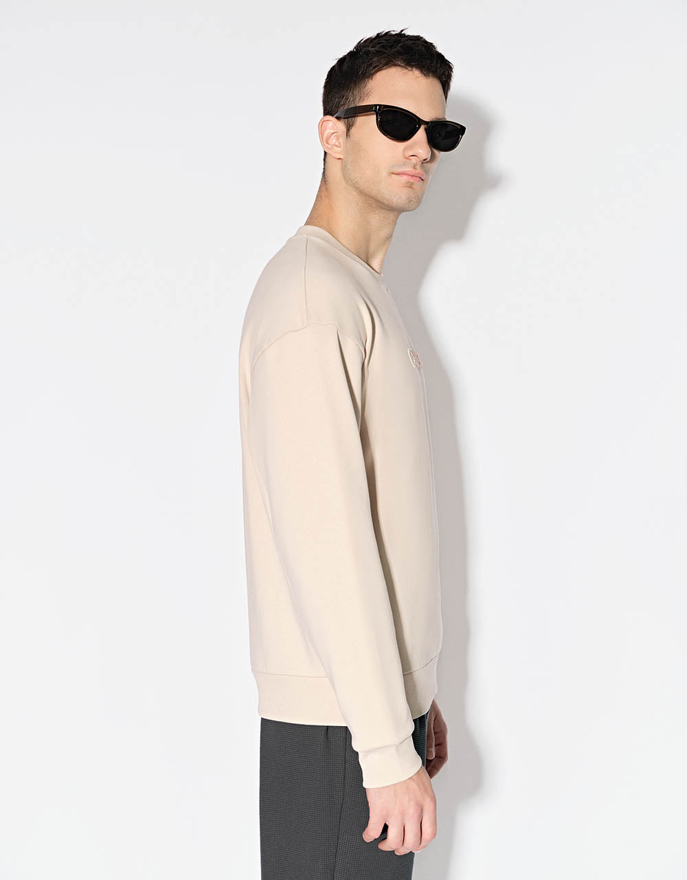 Letter Embossed Sweatshirt