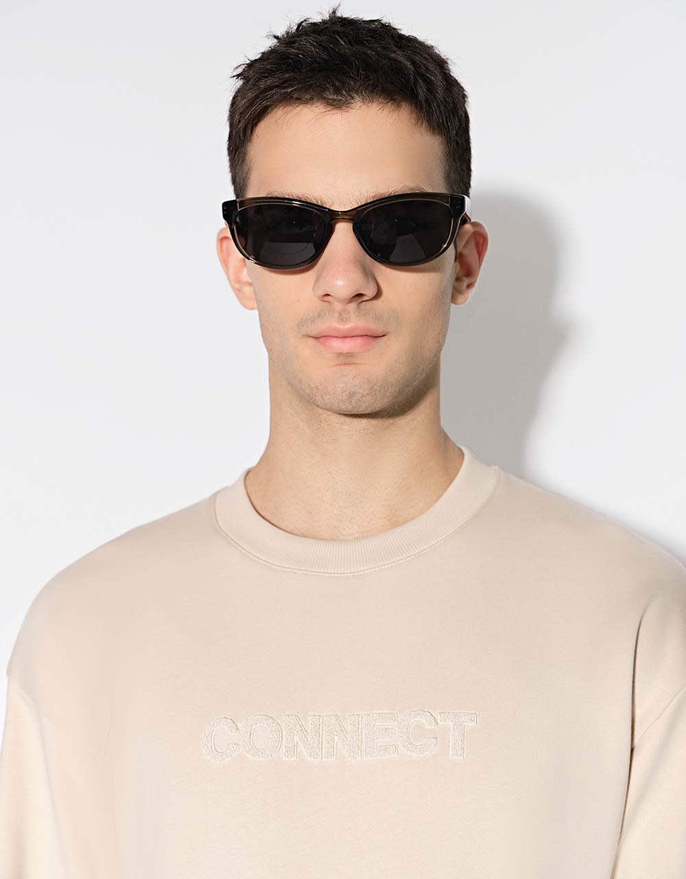 Letter Embossed Sweatshirt