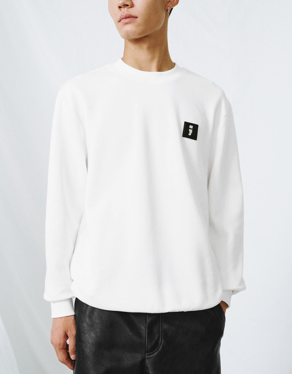 Crew Neck Straight Sweatshirt